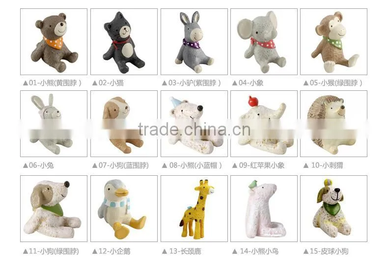 Mini CUTE fashional Resin decoration ,Zakka furnishing articles creative look up at the sky of animal resin handicraft