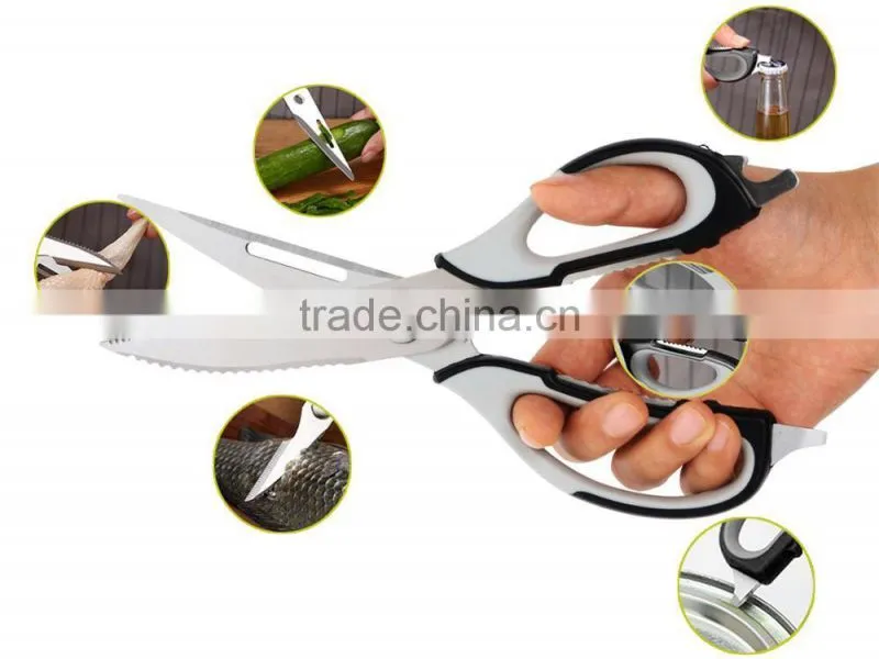 8-in-1 Multi-Purpose Utensils with Magnetic Holder Multifuntional Kitchen Scissors