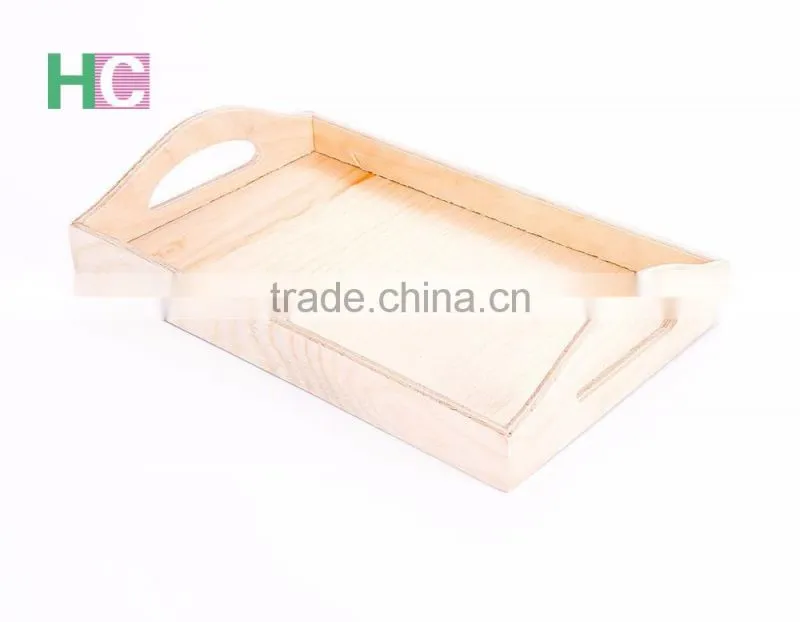 Unfinished Wooden food Tray