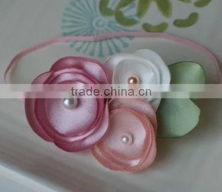 TF007 Fashion korean wedding wholesale kid hair bow with lace