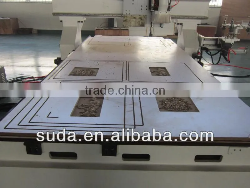 one spindle wood working ATC cnc center with gantry moving