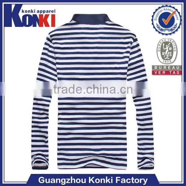 cheap men's fashion stripe cufflinks long sleeve shirt