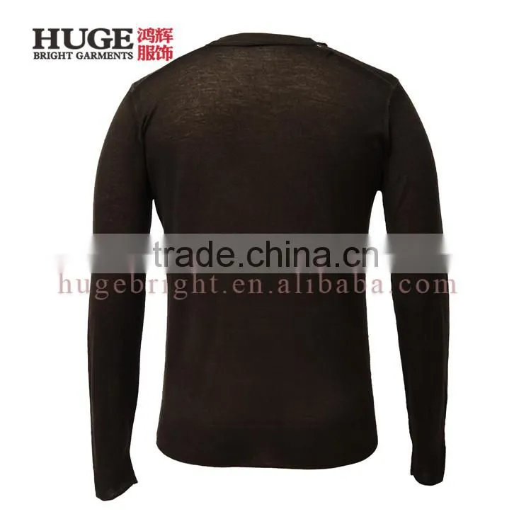 Men Eagle Pattern Intarsia Sweater, Merino Wool Sweater