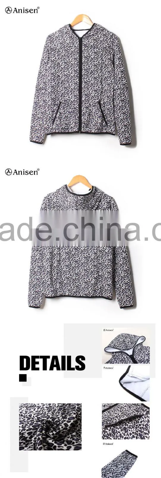 alibaba China factory nice quality women printing jacket