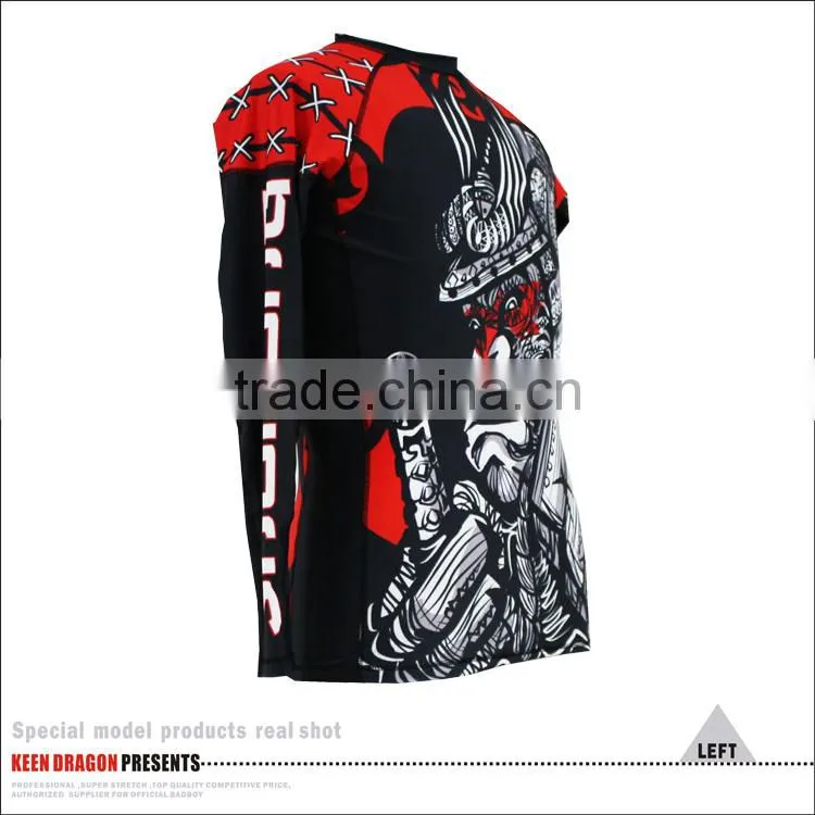 Mens Gorilla full print custom design compression shirts with long sleeves