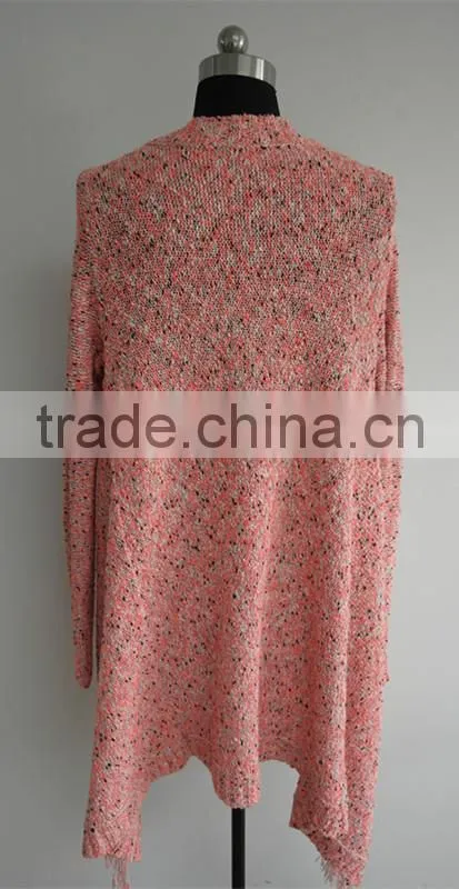 2014 Fashion ladies fancy knitted poncho cardigan