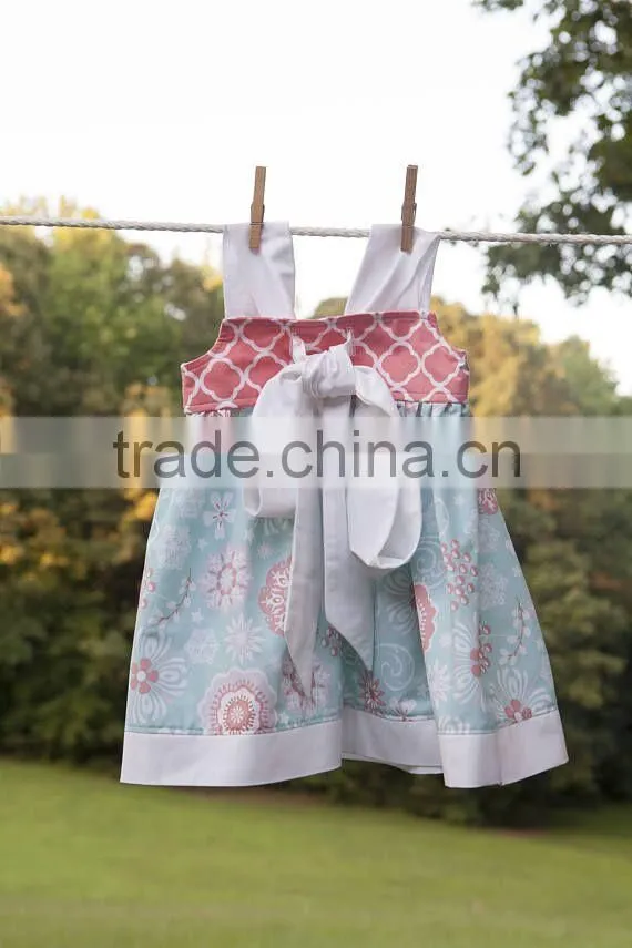 New Arrive Littler Girls Flamingo Dress Kids Summer Printed Dress