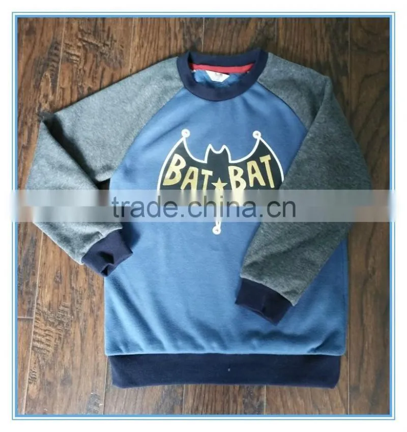 Kids animal hoodies custom sweatshirt fashion bat printed pullover hoodies without hood