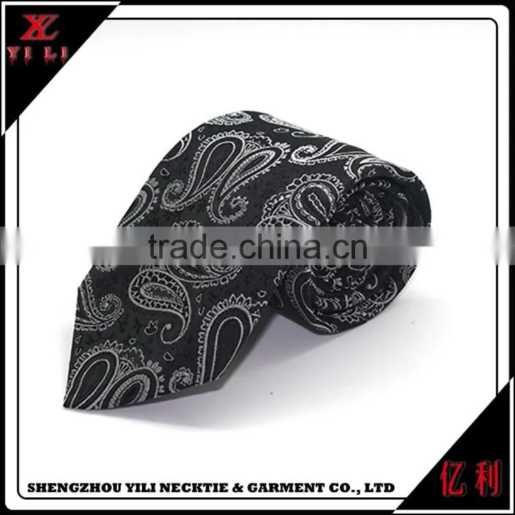 Blue 100% Silk Necktie Custom Tie Woven Printing Necktie