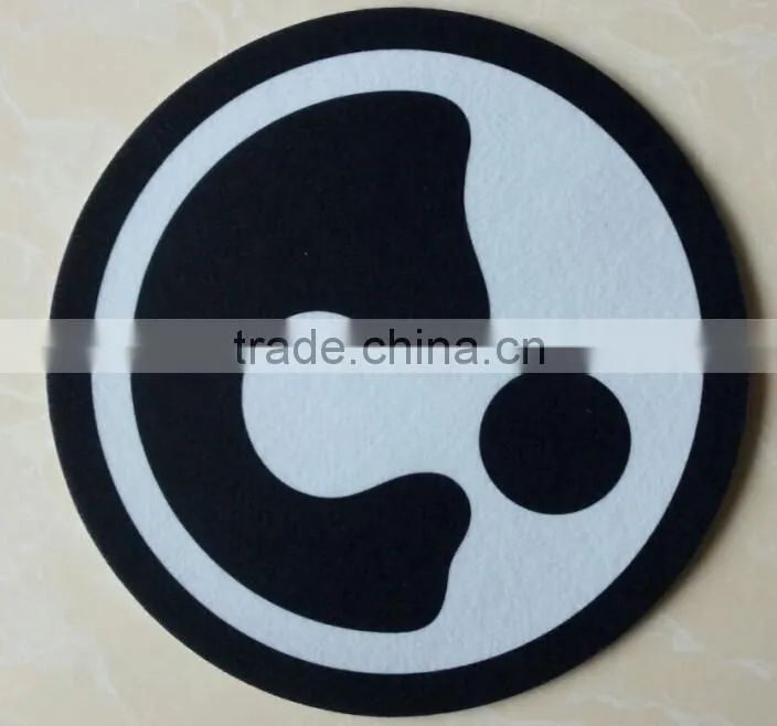 round custom felt mat