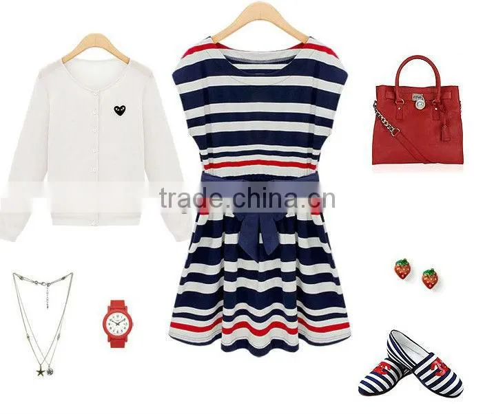Latest Elegant Casual Cotton Striped stylish African Dresses