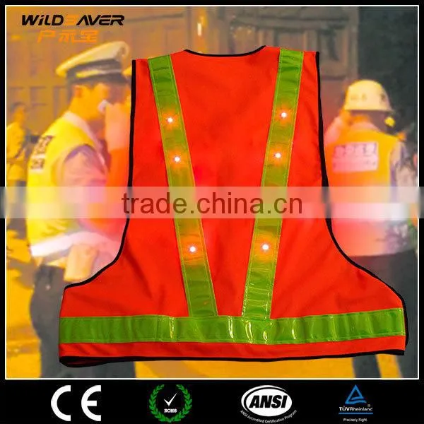 reflective led safety vest for man night working