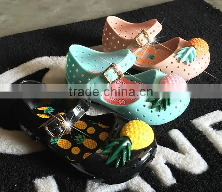 pineapple mini melissa jelly shoes