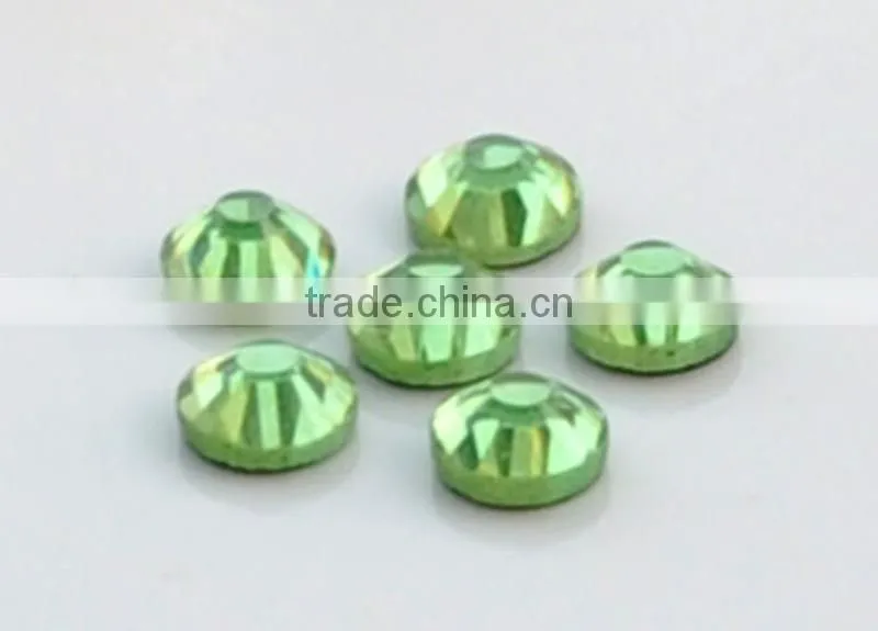 crystal fashion DMC hot fix stone shiny Garment Accessories for apparel in Peridot
