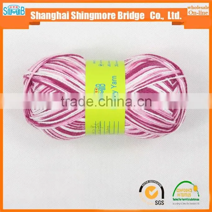 China fancy yarn wolesaler supply good spray dyed acrylic knitting yarn for buyer