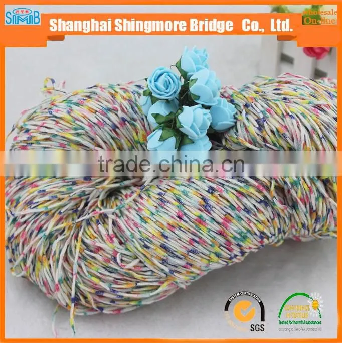 China knitting yarn factory hot wholesale eco-friendly quality soft ribbon yarn for hand knitting