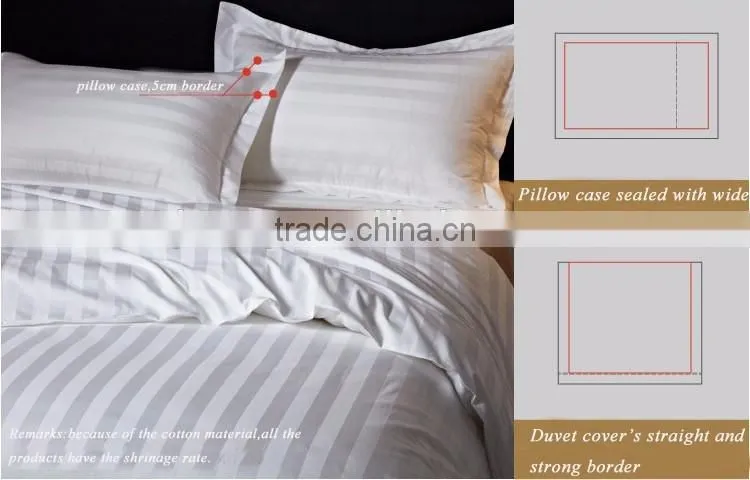 Queen size bed sheet set cotton white for hotel