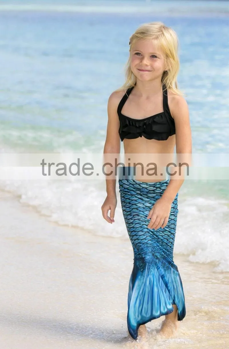Kids Girls Summer Mermaid Swimwear Bikini Set Swimsuit Swimming Fancy Costume Girls Mermaid Tail Dress