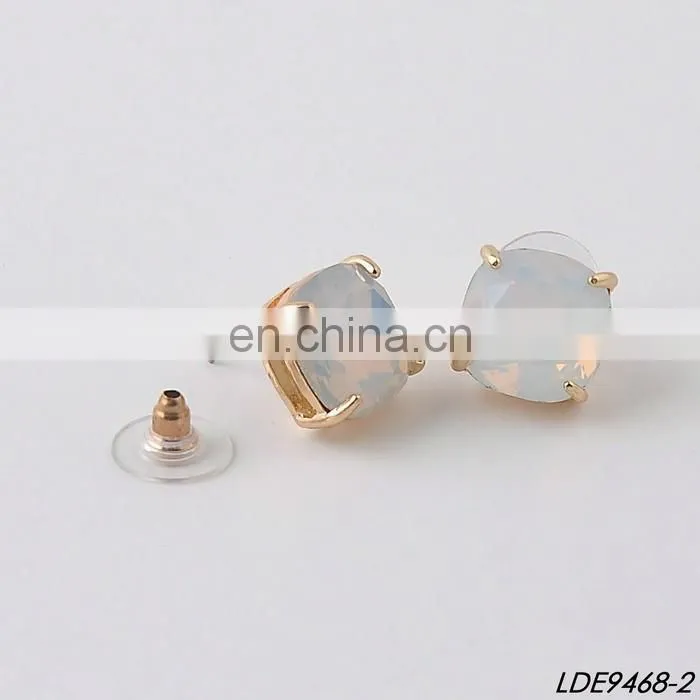 Star and moon studs square jakets earring