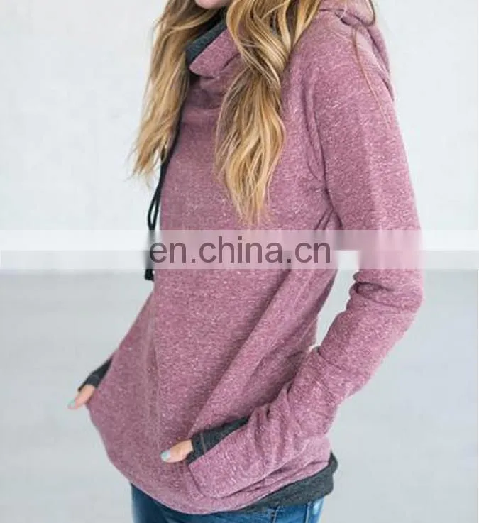 China Supplier Fashion Women Hoodies Sweatshirt Zipper Pullover Jacket Hoode Outwear Coat Tops