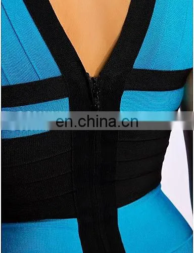 2014 discount low cut dress blue prom dress for dancing