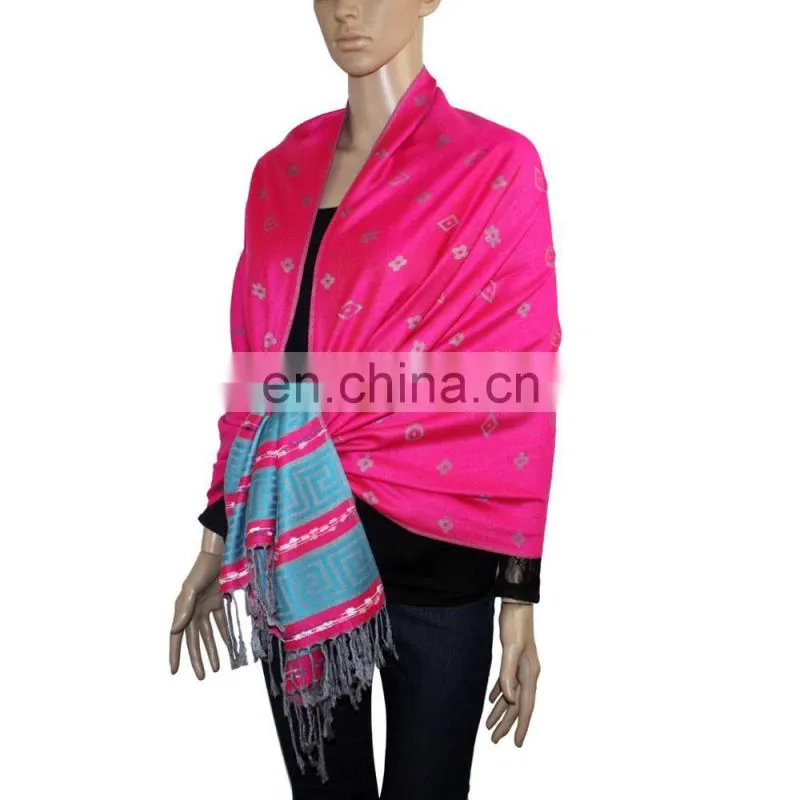Factory directly pashmina shawl in tassel shawl for women