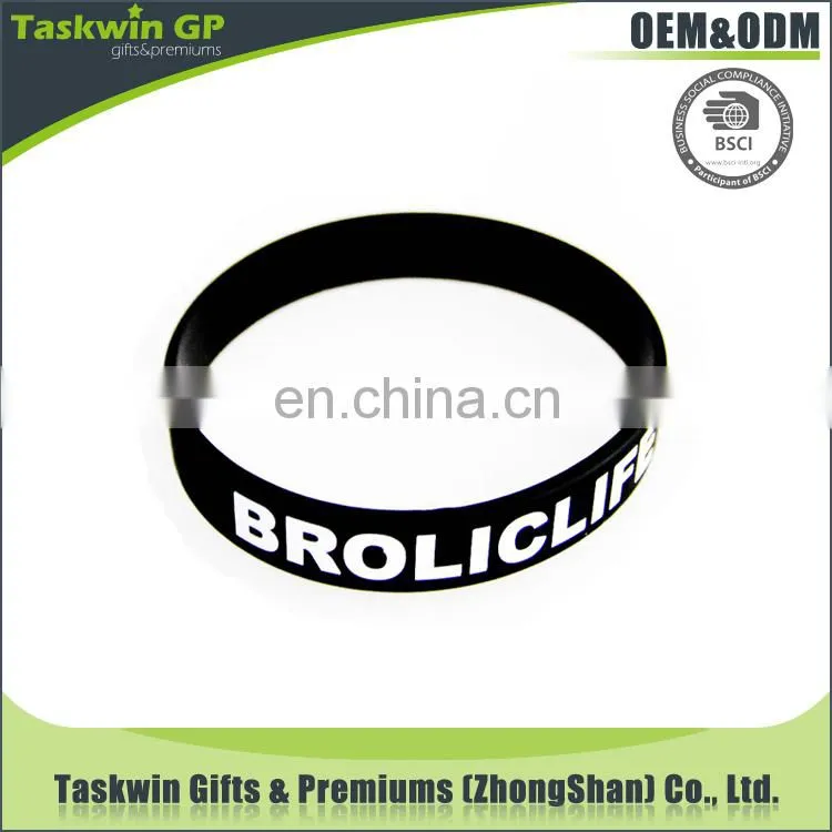 Hot sale promotional gift silicone bracelet, No minimum order custom silicone bracelet at best price