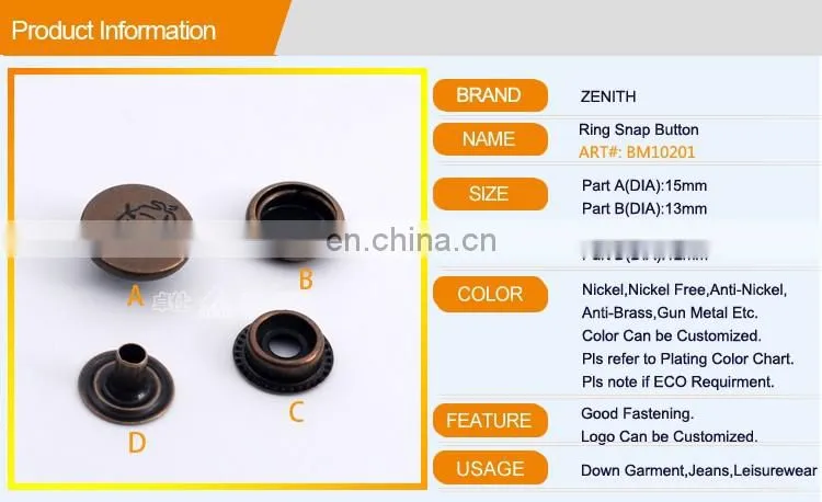 Snap Buttons Metal BM10201