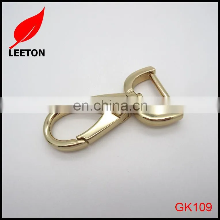High quality light gold 20mm D eye swivel snap hook for bag
