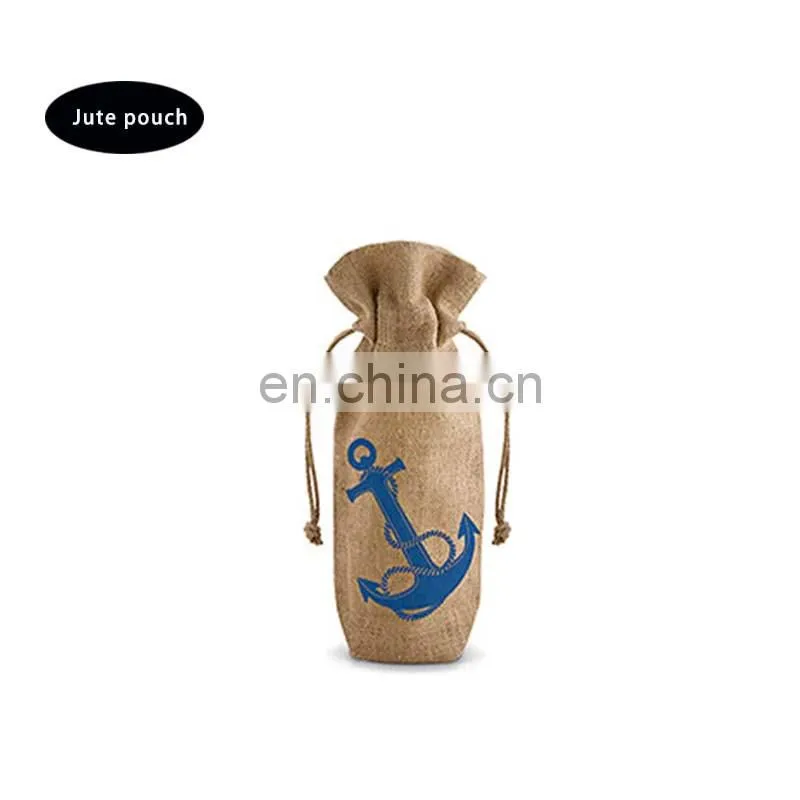 Hot new design linen round jute bag/burlap bags with round bottom for gifts packaging
