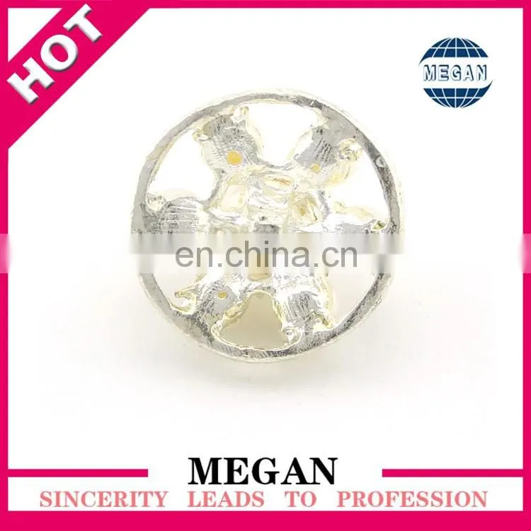 wholesale snap jewelry button flower metal rhinestone pearl buttons
