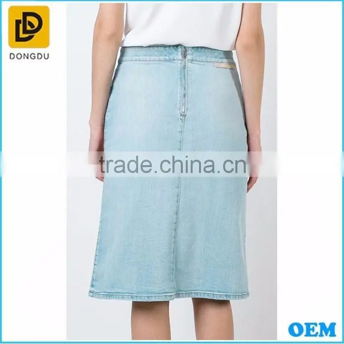 Hot sale Denim embroidery Designer long skirts
