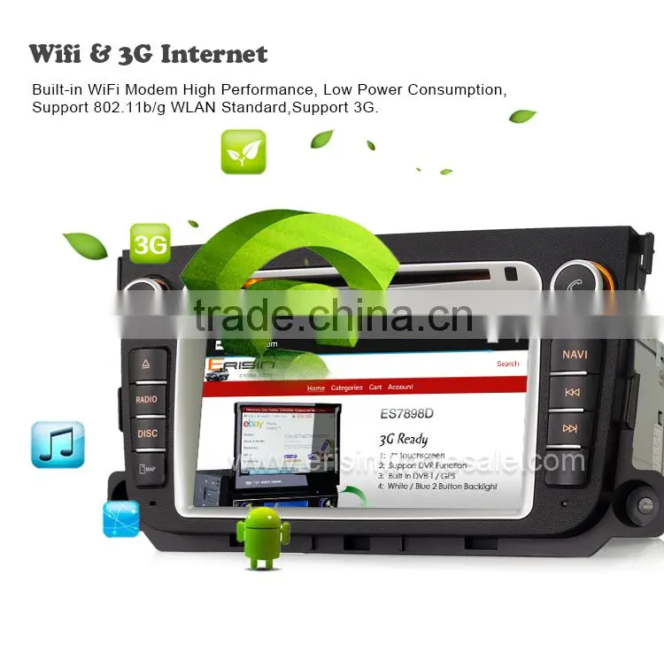 Erisin ES2506B Android 4.4.4 2 Din 7 inch Touch Screen Car DVD Player for Mercedes Smart