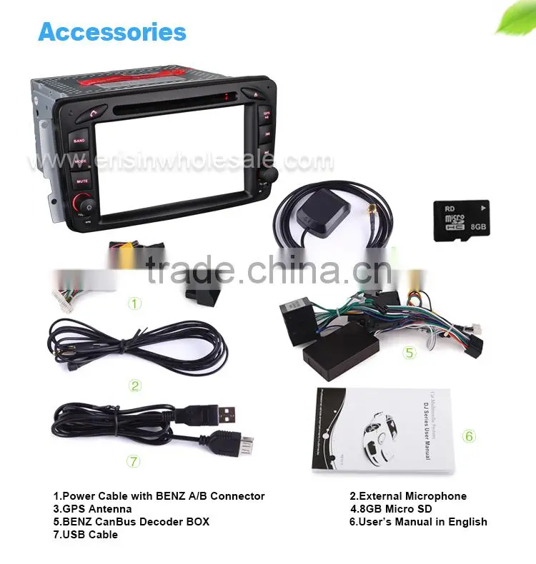 Erisin ES7063B 1 Din 7 inch Bluetooth Car Radio GPS for Mercedes G-Class W463