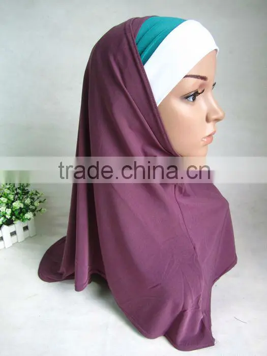 A560 fashion TWO PIECES elastic MUSLIM lycra HIJAB