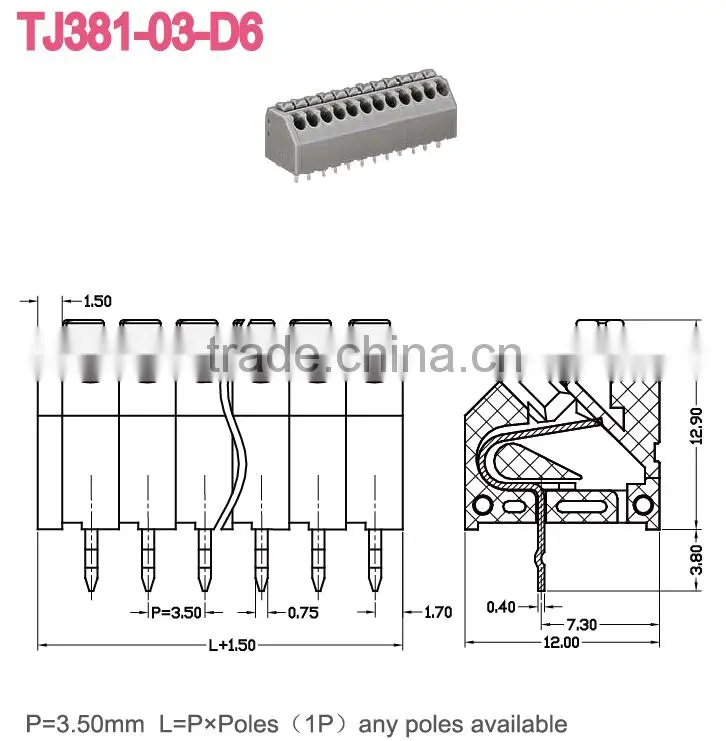 PCB Spring terminal blocks