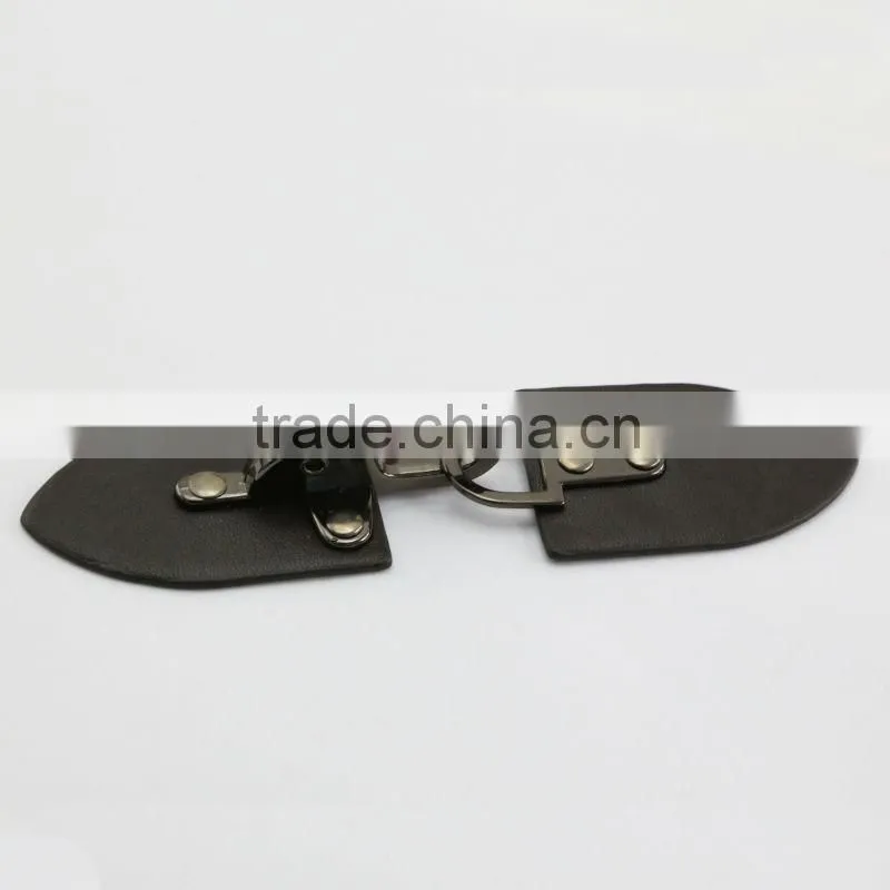 PU leather metal buckles in black nickel color