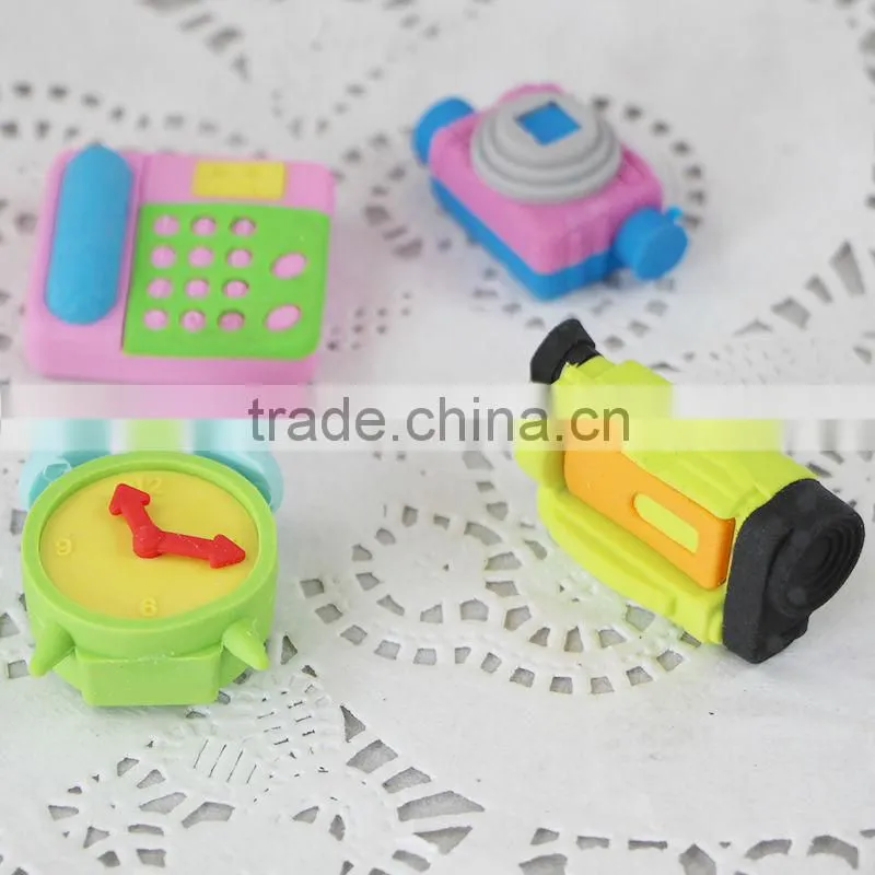 Novelty guitar shaped stationery gift rubber eraser