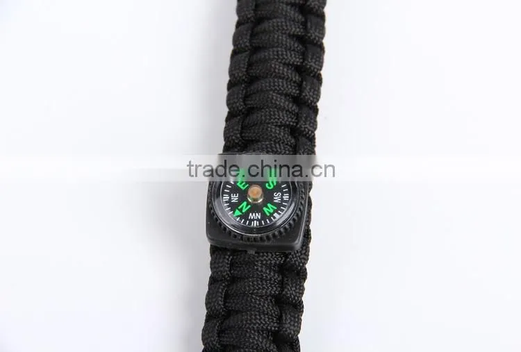 Outdoor sport weaving survival bracelet/paracord survival braided bracelet wholesale