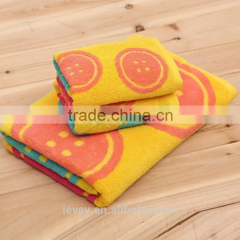 2015Luxury high quality hot sale cotton french terry fleece fabric for baby towel set 34*76 / 70*140cm