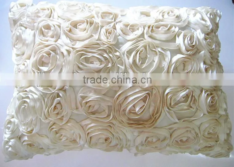 ribbon embroidery cushion