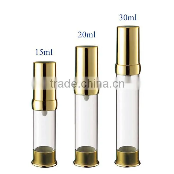 New design Gold cosmetic bottle for wholesales