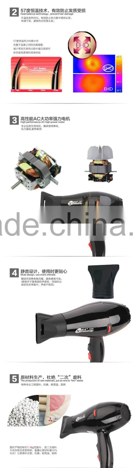 Brand New Hair Dryer Cold and Hot Concentrater Spray Dryer