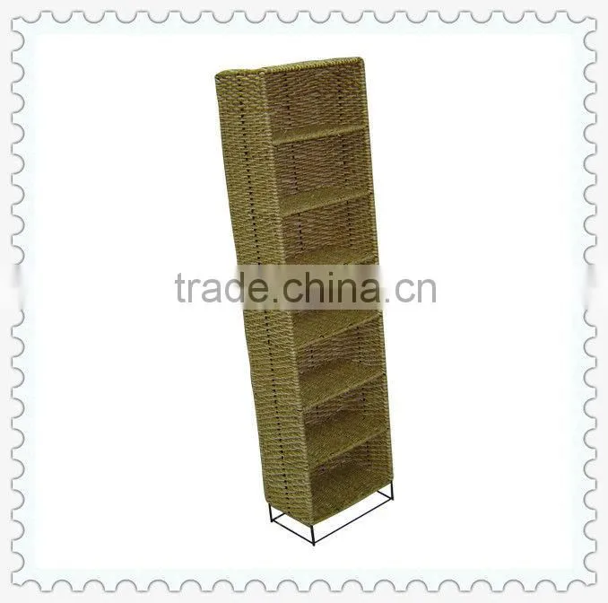 handmade antique seagrass wire cd storage racks