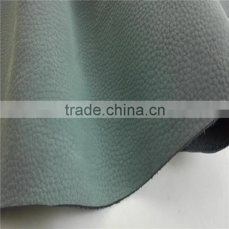 Nubuck barton print cow split leather tanneries in china