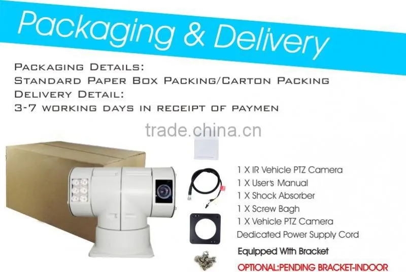 Outdoor 700TVL Analog RS 485 PTZ Outdoor Pan Tilt Vehicle Camera with Pan Tilt 27X/37x/40x Zoom AC24V/DC12V