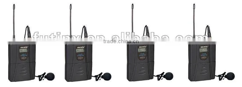UHF/PLL 4 Channel Receiver with 4 Handheld Microphone