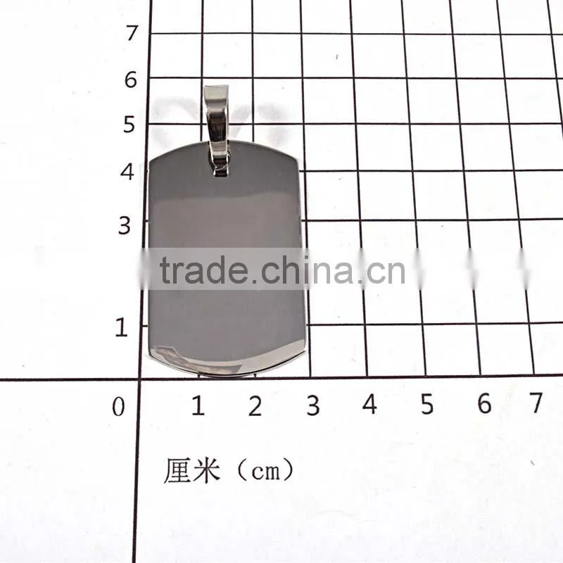Stainless Steel Jewelry Main Material Costume Tag Pendant