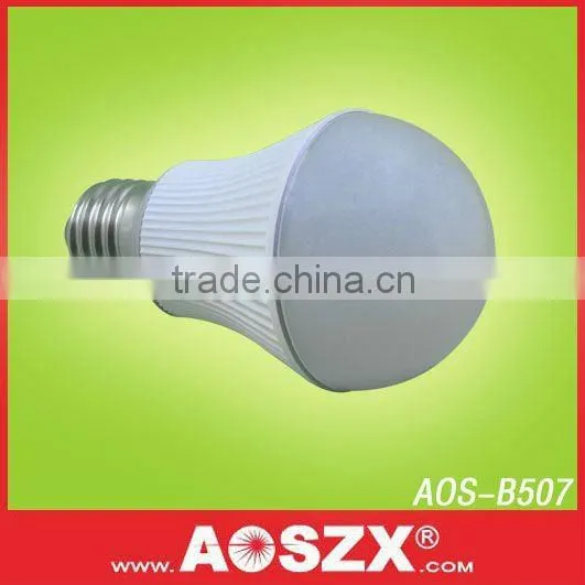 Shenzhen AOSZX cool white 500lm smd 5630 E27 12V 5W LED Bulb