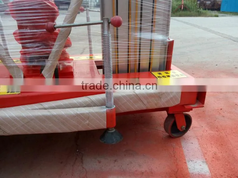 12m mobile hydraulic two mast telescopic aluminium electric lift/ electric ladder